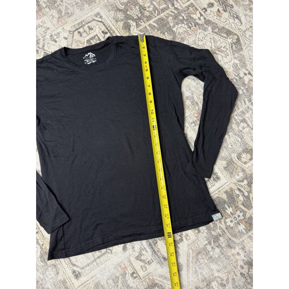 Merino.tech Shirt Mens L Black Merino Wool Long Sleeve Base Layer Gorpcore Ski - Picture 6 of 7